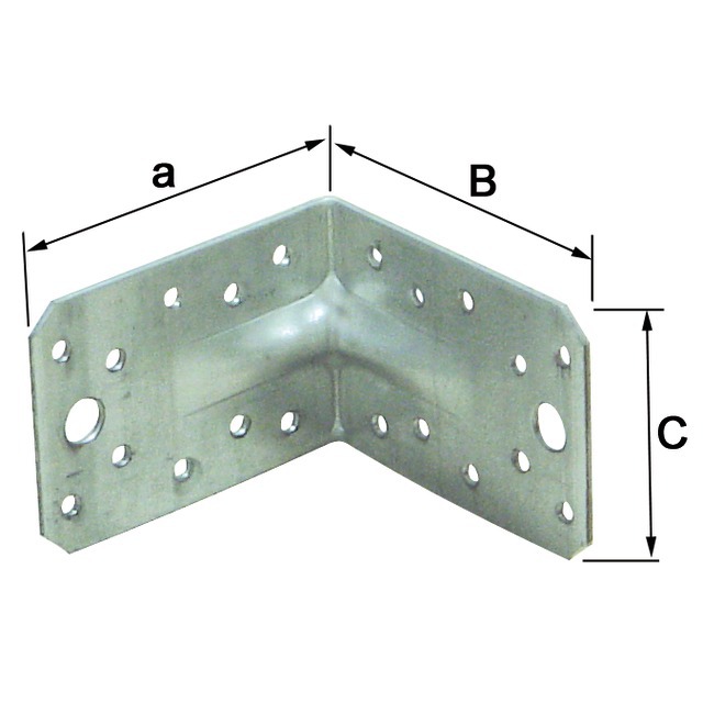 Equerre Renforcee avec Nervure 70X70X55X2,5 MM Galvanise Sendzimir référence fournisseur 1847135